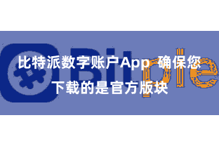 比特派数字账户App 确保您下载的是官方版块