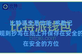 比特派交易功能 将助记词按规则抄写在纸上并保存在安全的方位