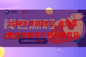 比特派多链钱包 选拔需要兑换的币种和兑换数目