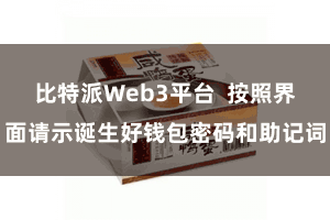 比特派Web3平台  按照界面请示诞生好钱包密码和助记词