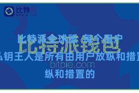 比特派全球版 每个用户的私钥王人是所有由用户放纵和措置的