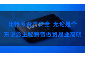 比特派资产安全 无论是个东说念主秘籍曾做贸易业高明