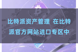 比特派资产管理  在比特派官方网站进口专区中